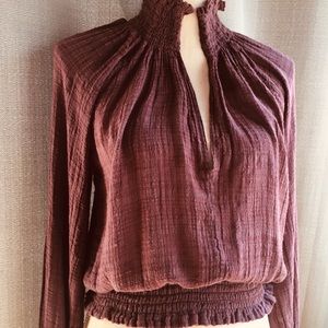 Free People Size M Gauze Blouse